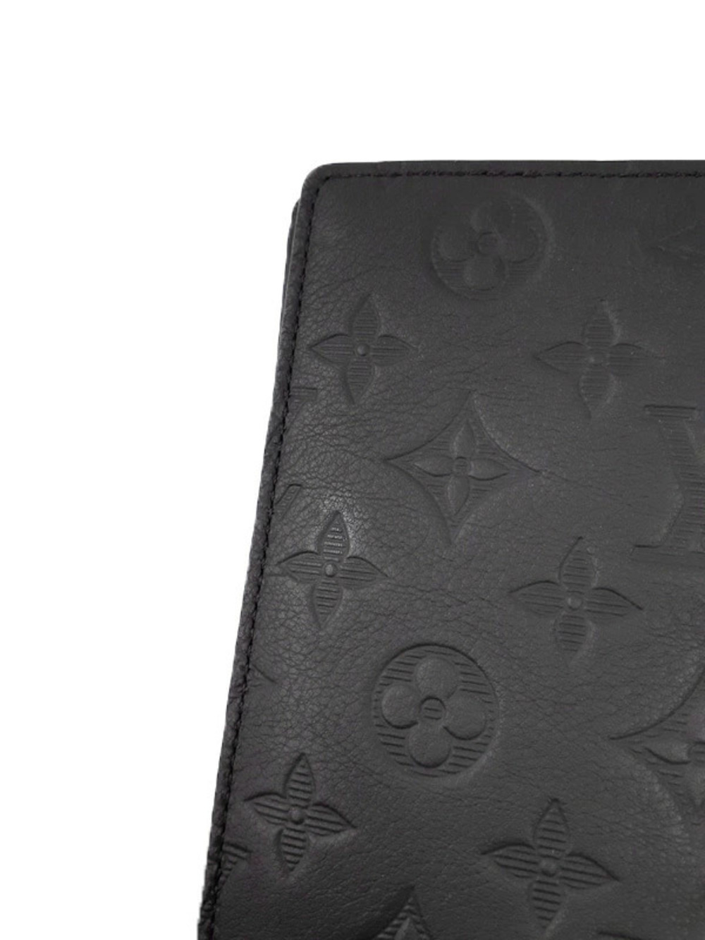 Louis Vuitton Black Long Monogram fold Wallet Brazza Portefeuille Shadow Bi - Picture 4 of 5